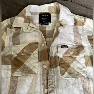 RVCA button down long sleeve tee